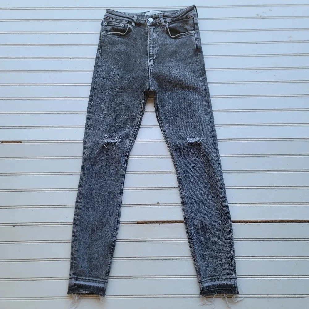 Zara Premium Denim Collection Women's Black Skinny Jeans Pants 26x26 Casual Sz 6